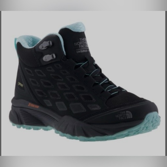 Black /Teal Women US 11/North Face Endurus Xtra Foam Gore-Tex Mid Hiking Boots - Picture 1 of 12